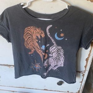 Gray free people T-shirt